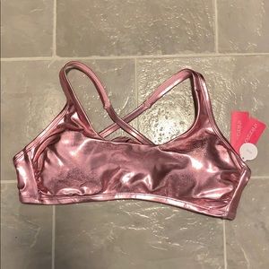 Metallic Pink Bikini Top